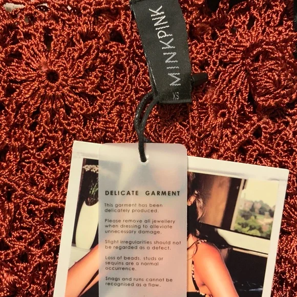 Minkpink Evelyn Crochet Cover Up NWT Beach Sarong Size XS - Picture 7 of 8